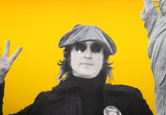 John Lennon - Peace and Freedom Orange, Screenprint by Bob Gruen
