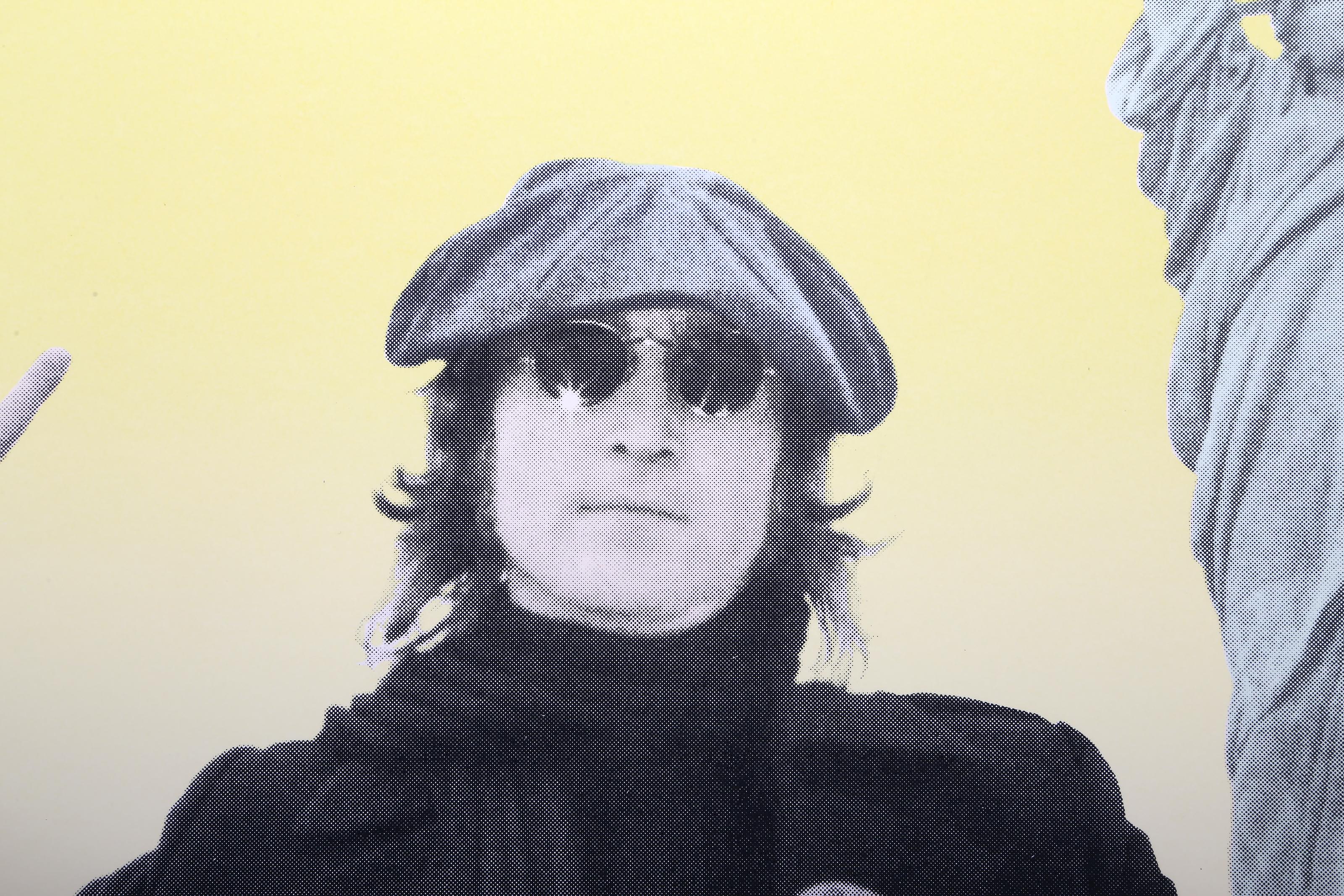 John Lennon - Paz y Libertad Amarillo, Serigrafía de Bob Gruen en venta 3