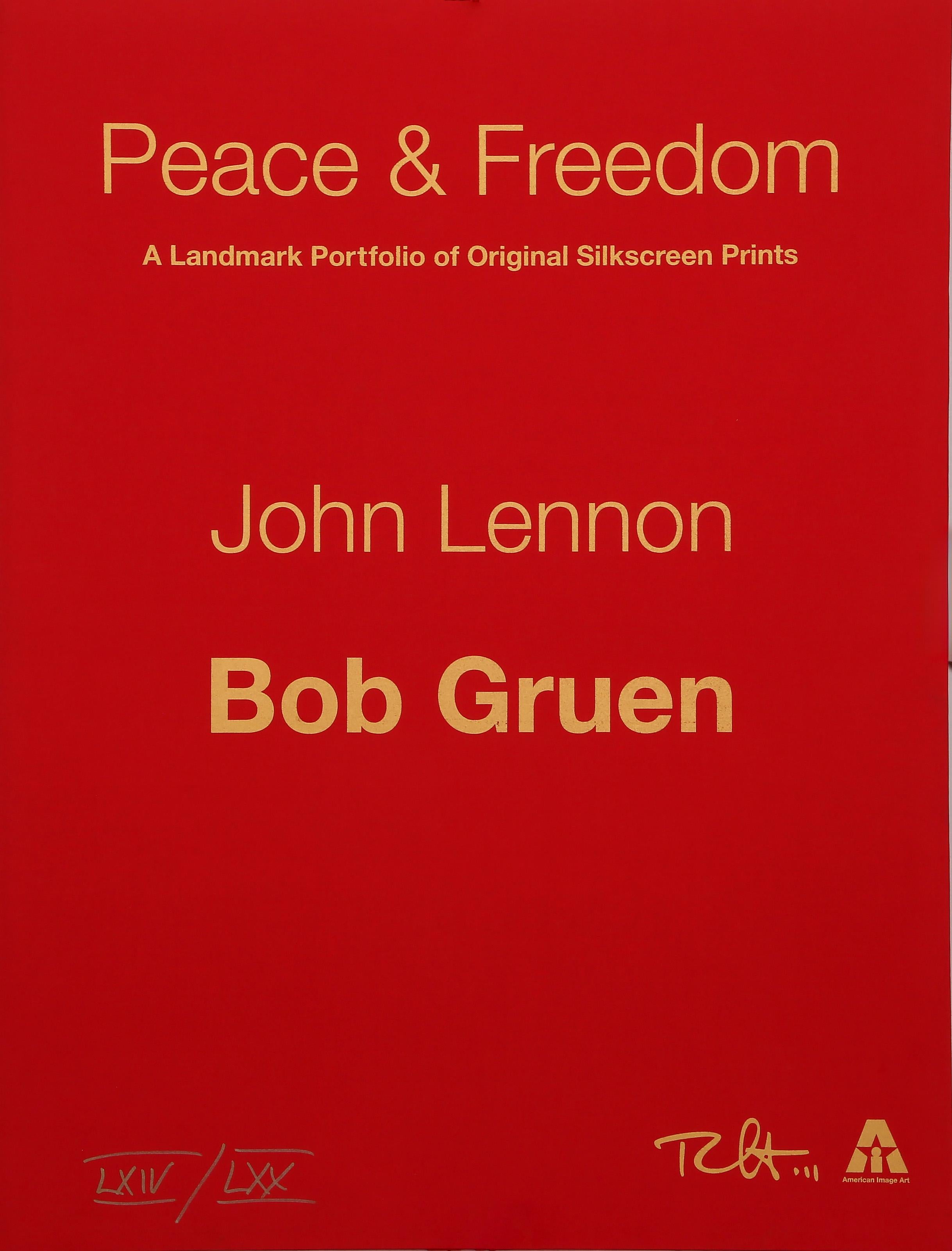 John Lennon - Peace & Freedom, Pop Art Portfolio of 5 Screenprints by Bob Gruen For Sale 5