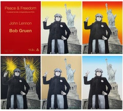 John Lennon - Peace & Freedom, Pop Art Portfolio of 5 Screenprints by Bob Gruen