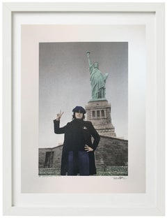 "John Lennon, Statue of Liberty, NYC, 1974"