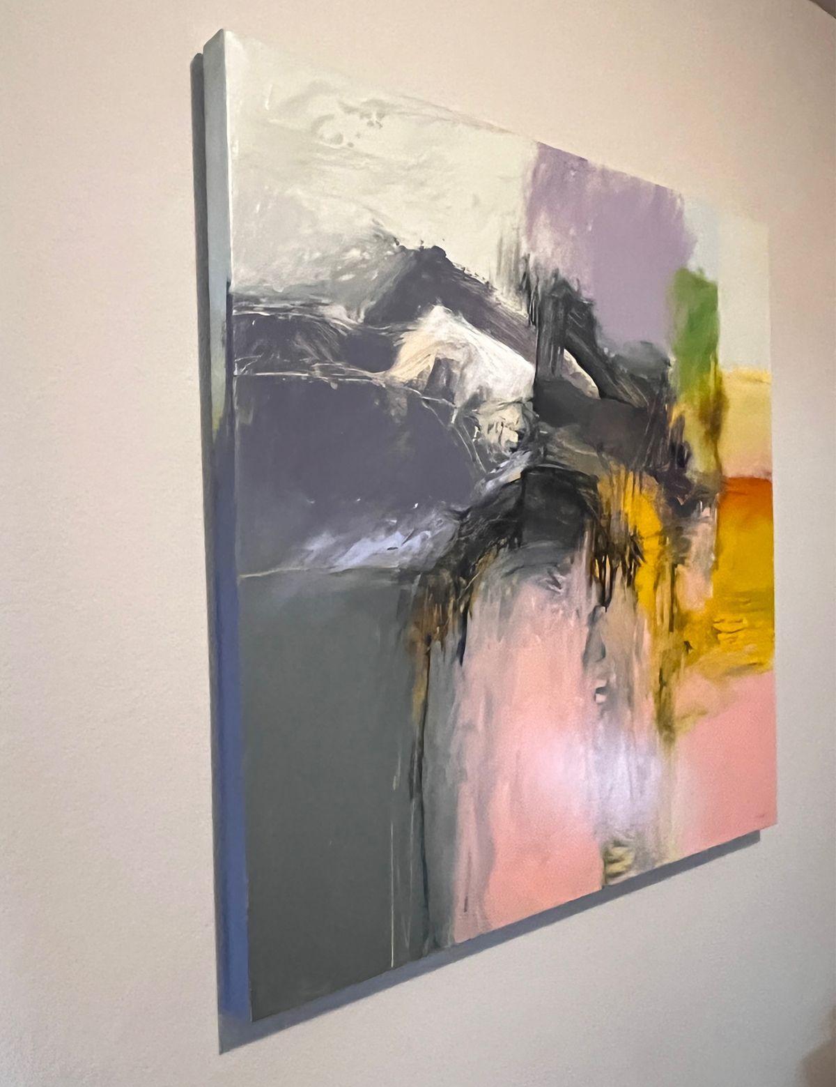E i due non si incontreranno mai, Pittura, Acrilico su tela - Painting Astratto di Bob Hunt