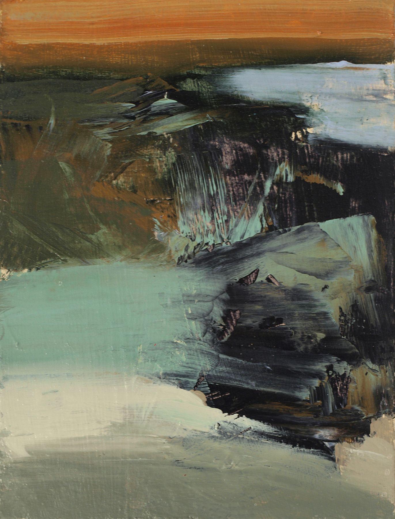 Abstract Painting di Bob Hunt - Incoming, Pittura, Acrilico su carta