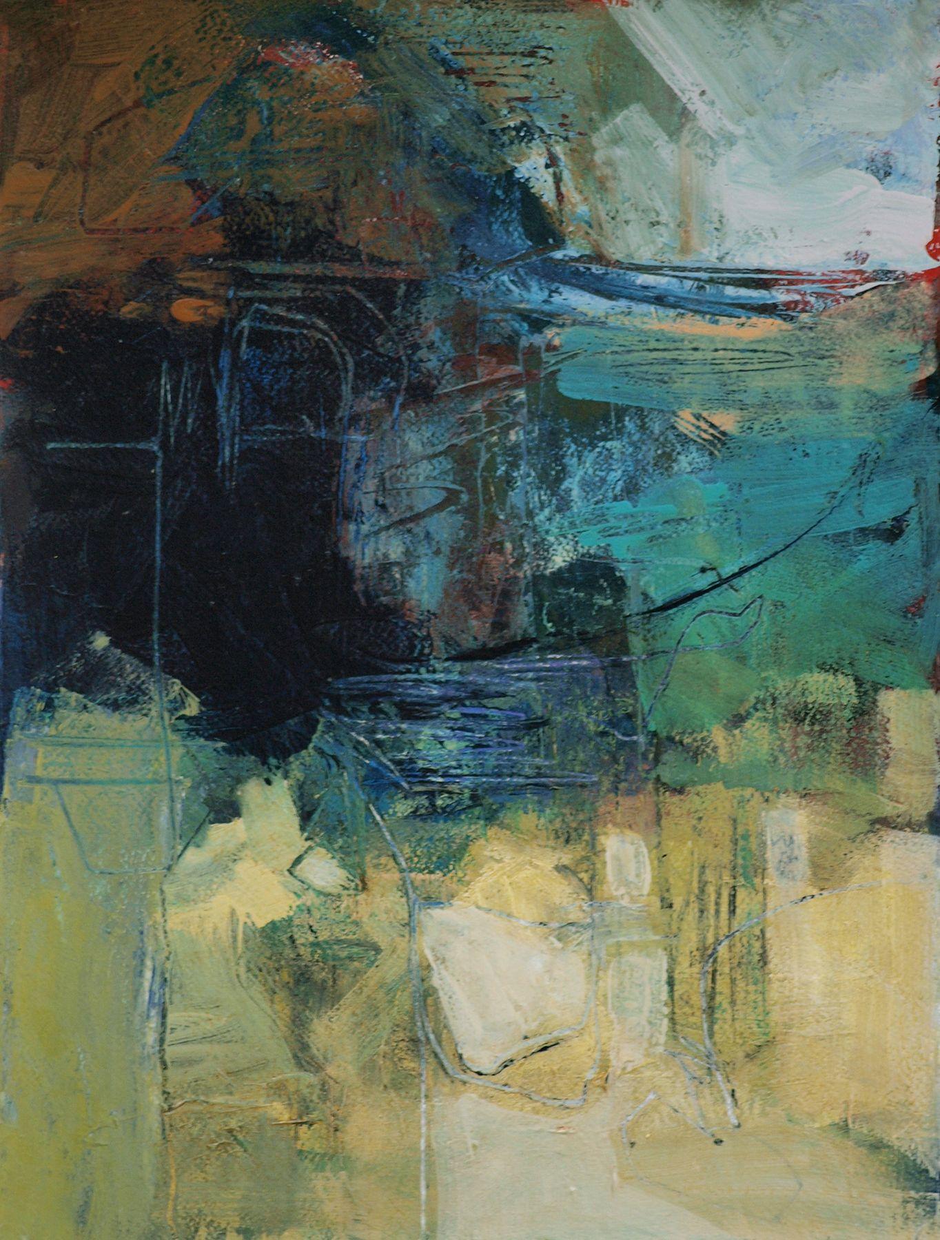 Bob Hunt Abstract Painting - Night Cravings, Painting, Acrylic on Paper