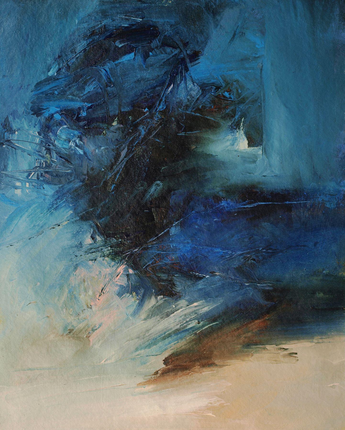 Abstract Painting de Bob Hunt - Ruptura o Rapto, Pintura, Acrílico sobre lienzo