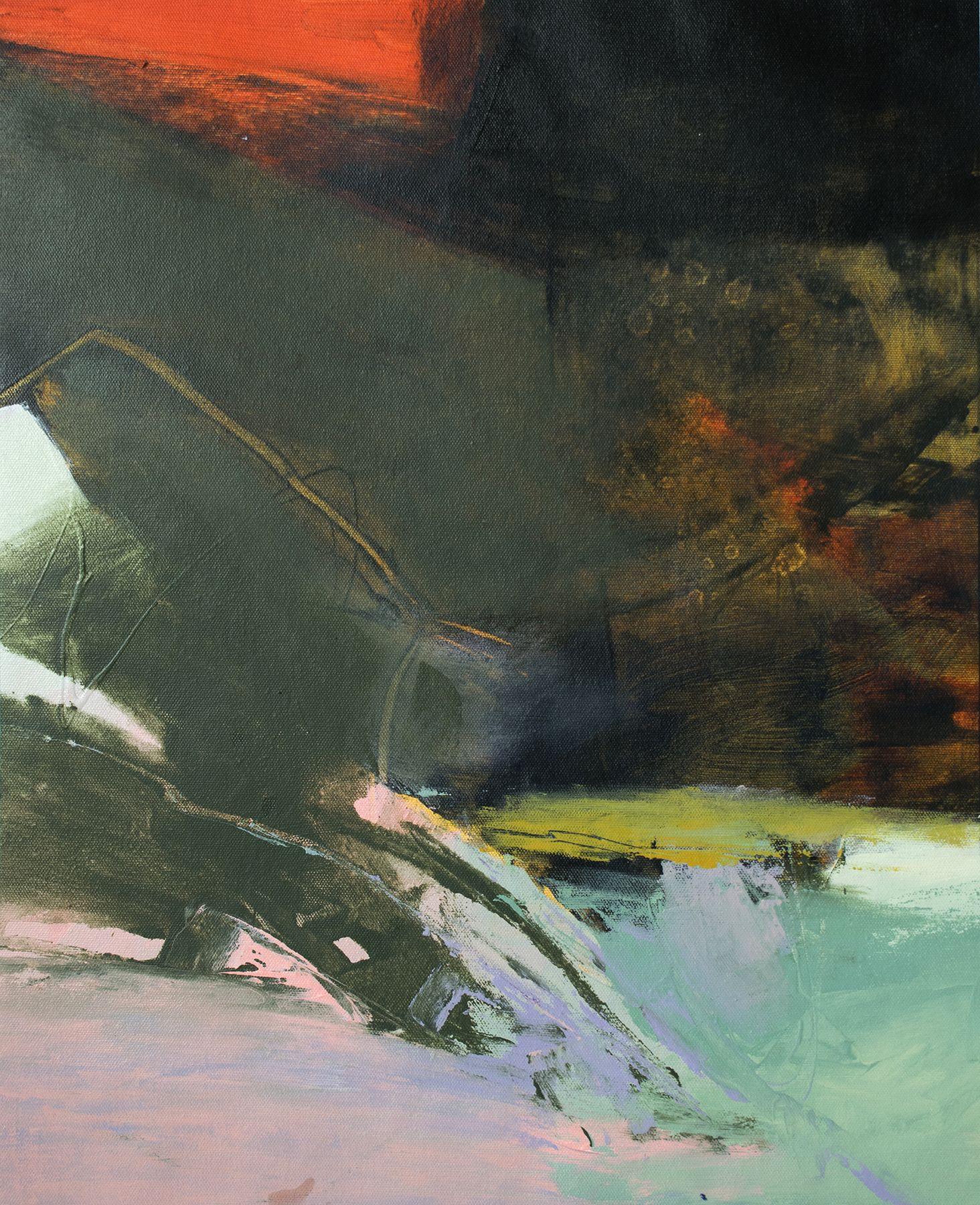 Bob Hunt Abstract Painting - Turmoil, Painting, Acrylic on Canvas