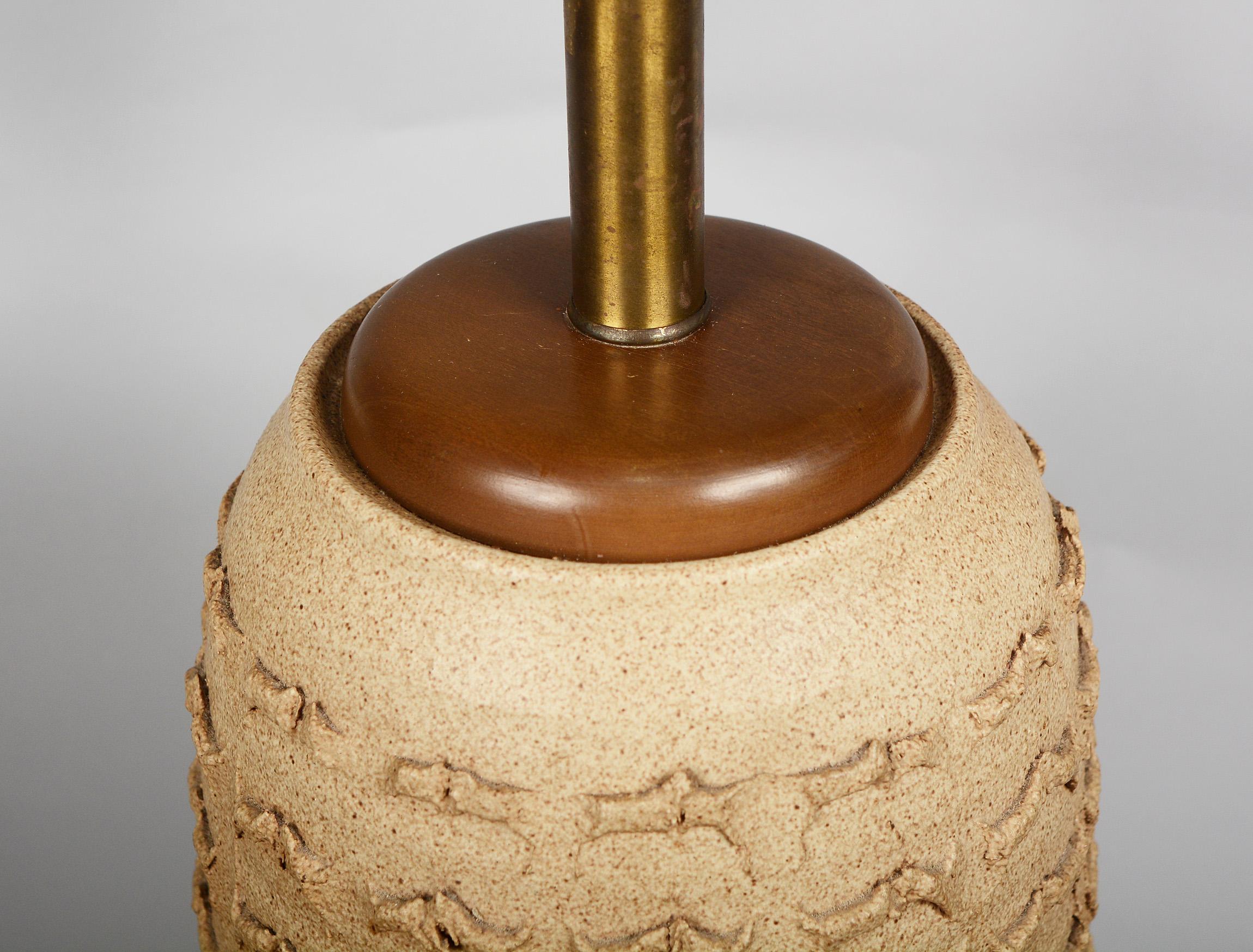 Mid-Century Modern Bob Kinzie Affiliated Craftsman Studio Pottery Lamp