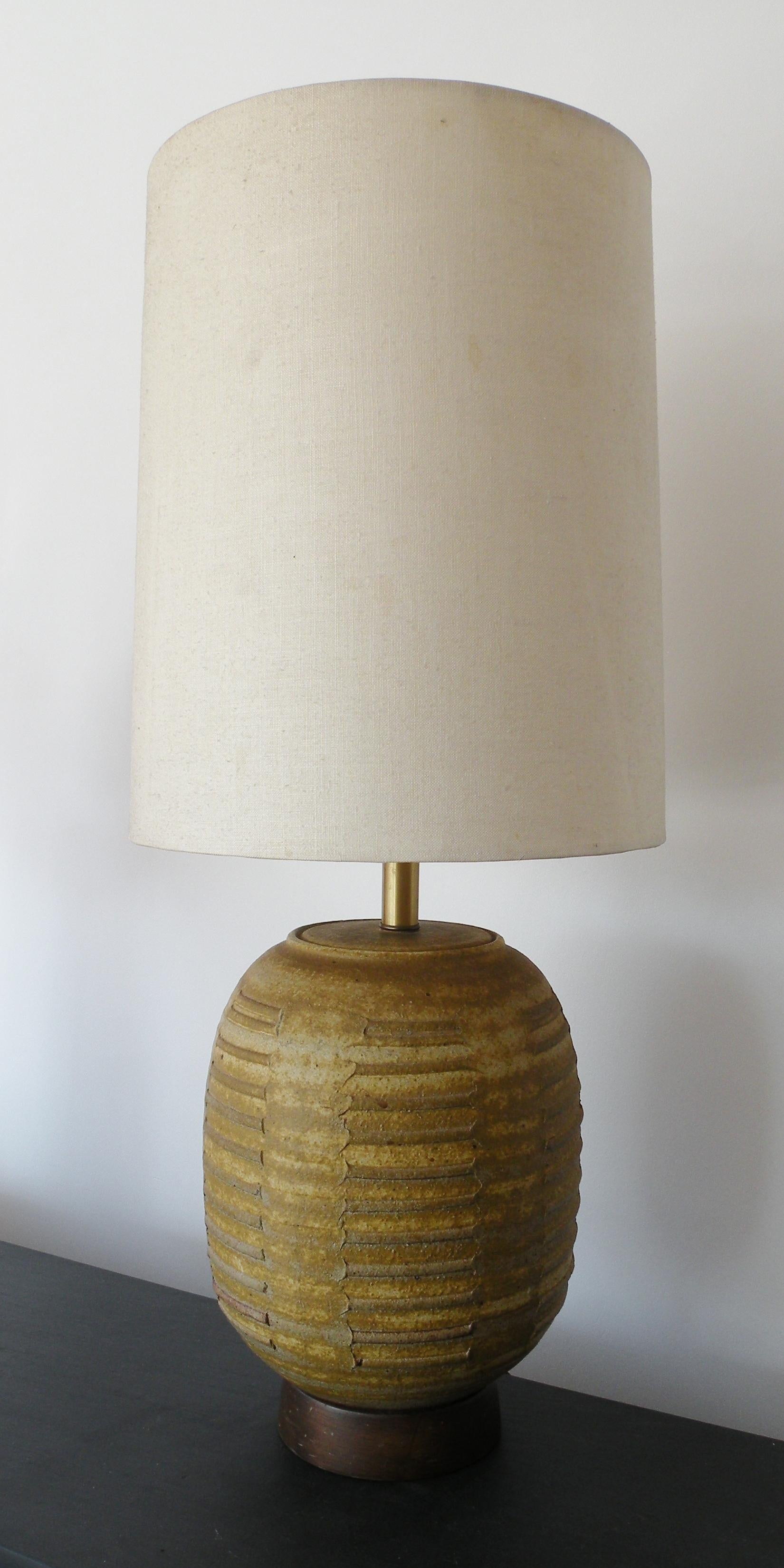 American Bob Kinzie Affiliated Craftsmen California Studio Pottery Table Lamp