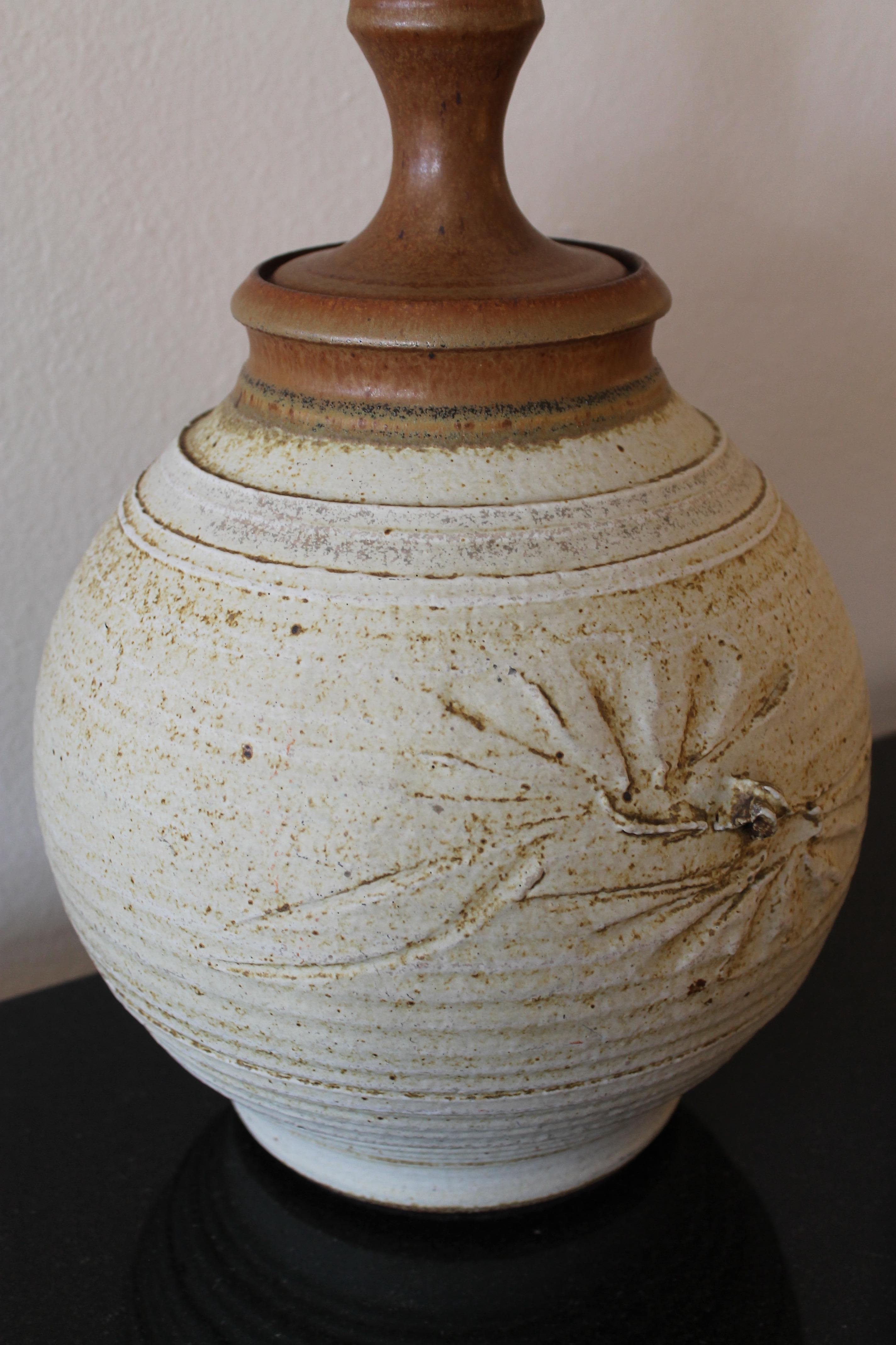 American Stoneware Lamp by Bob Kinzie for the Affiliated Craftsmen Lamp Company For Sale