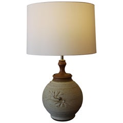 Lampe en grès de Bob Kinzie pour la Affiliated Craftsmen Lamp Company