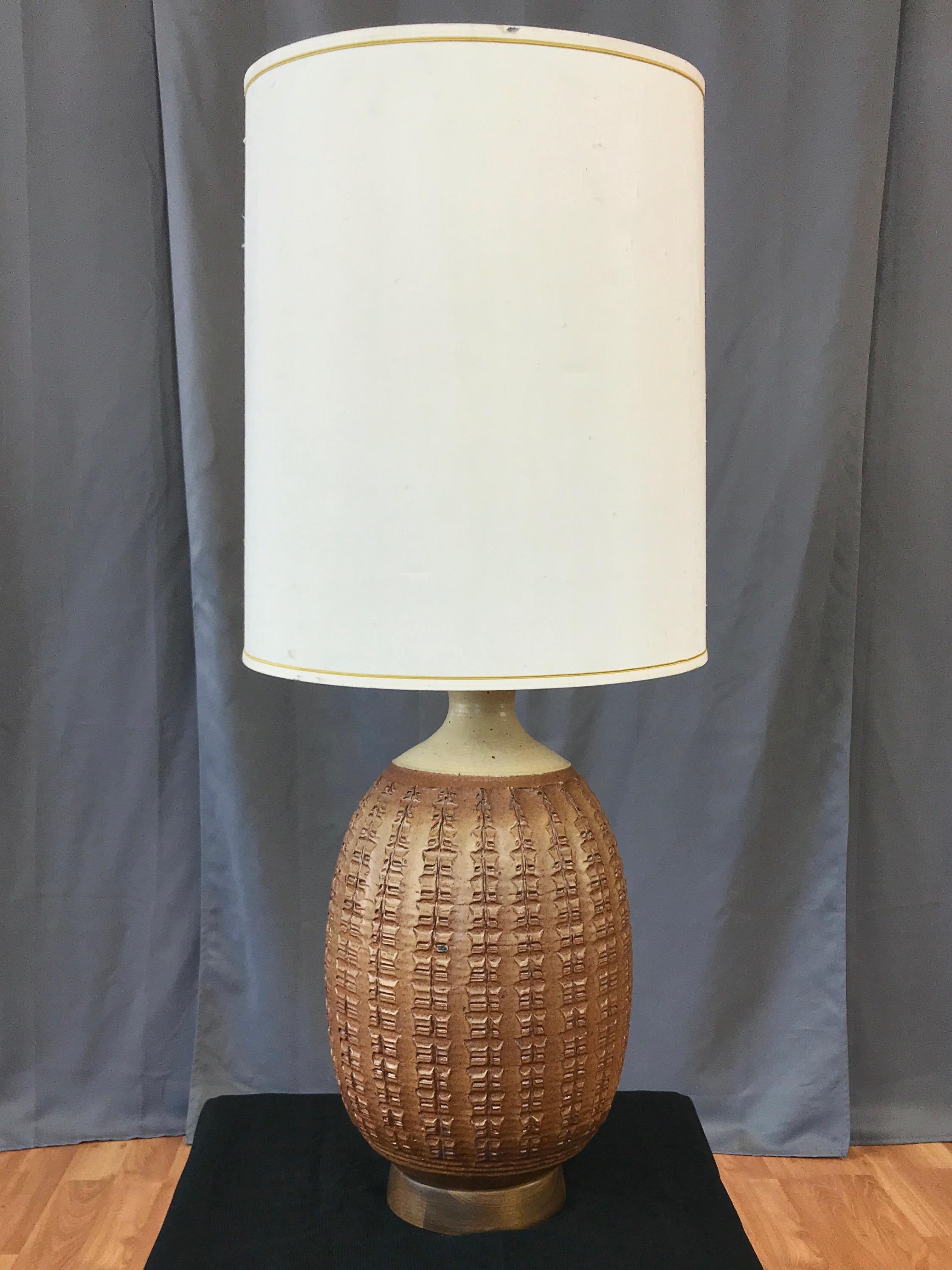 Mid-20th Century Bob Kinzie for Affiliated Craftsmen Z Series Stoneware Table Lamp, 1960s