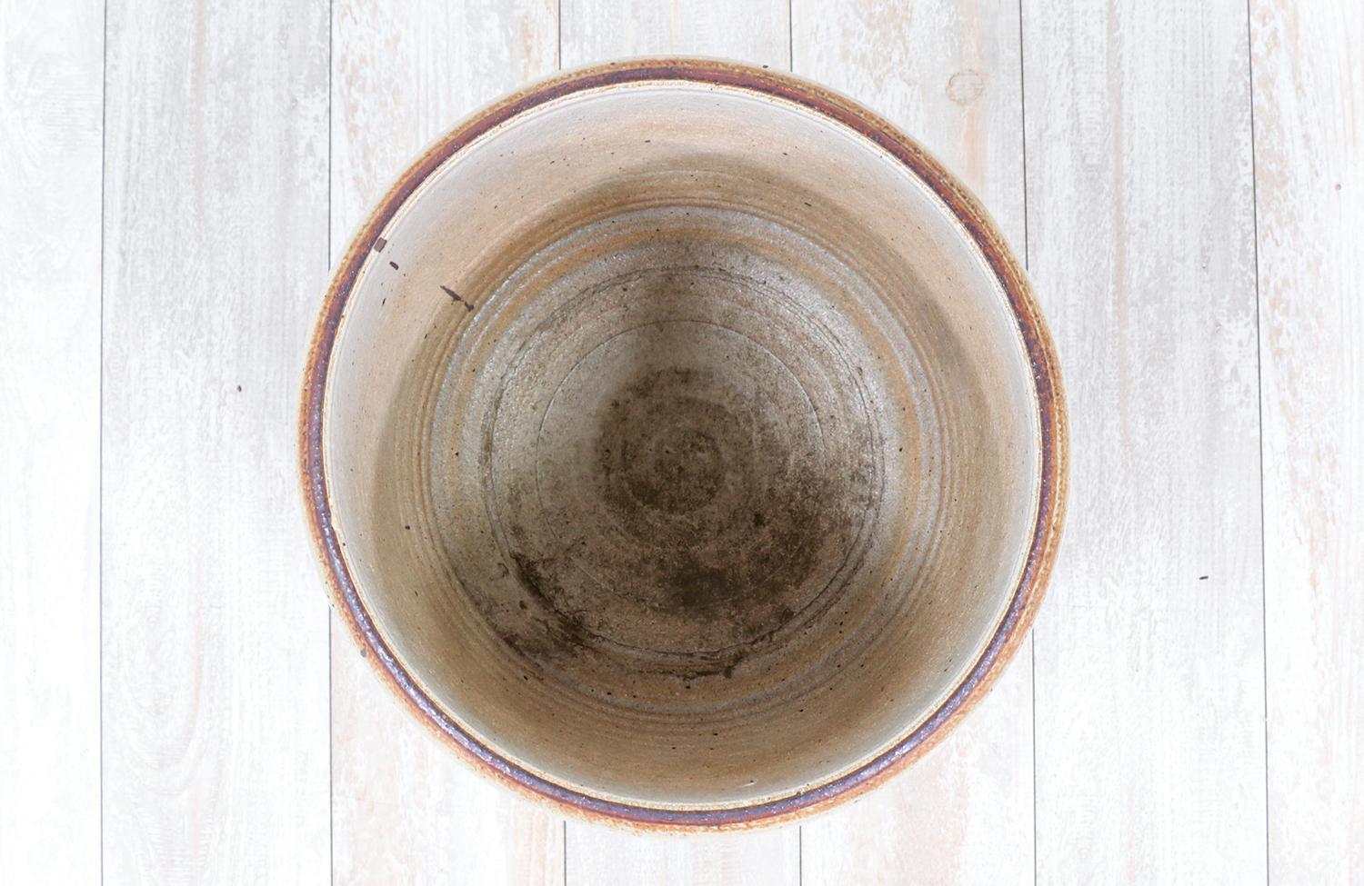 Mid-Century Modern Bob Kinzie Stoneware Pottery Planter Vase for Affiliated Craftsmen For Sale