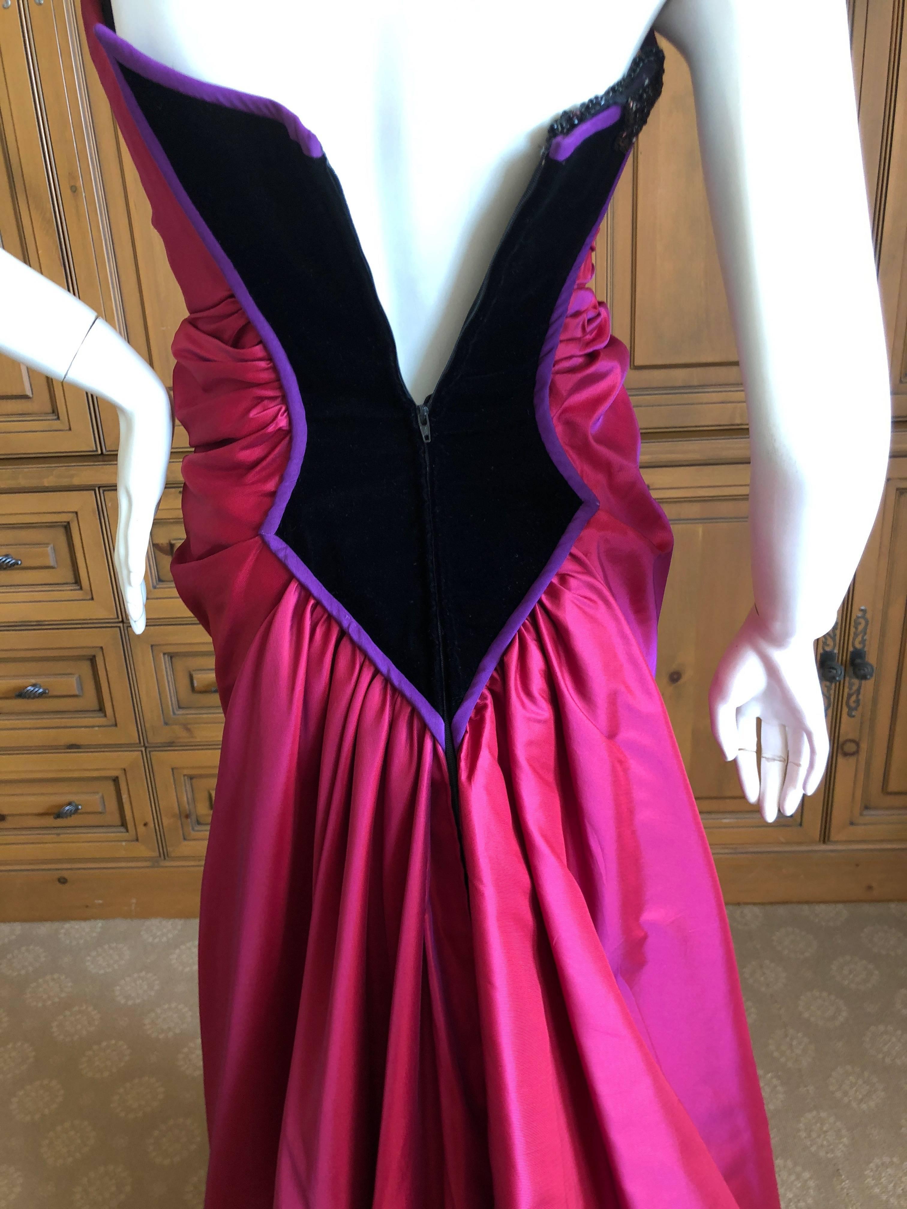 magenta ball gown