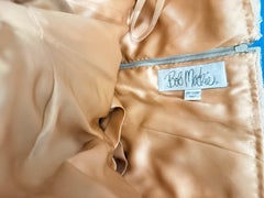 Bob Mackie des années 1980, taille 6, rose clair + gris, robe grecque sans bretelles en mousseline de soie