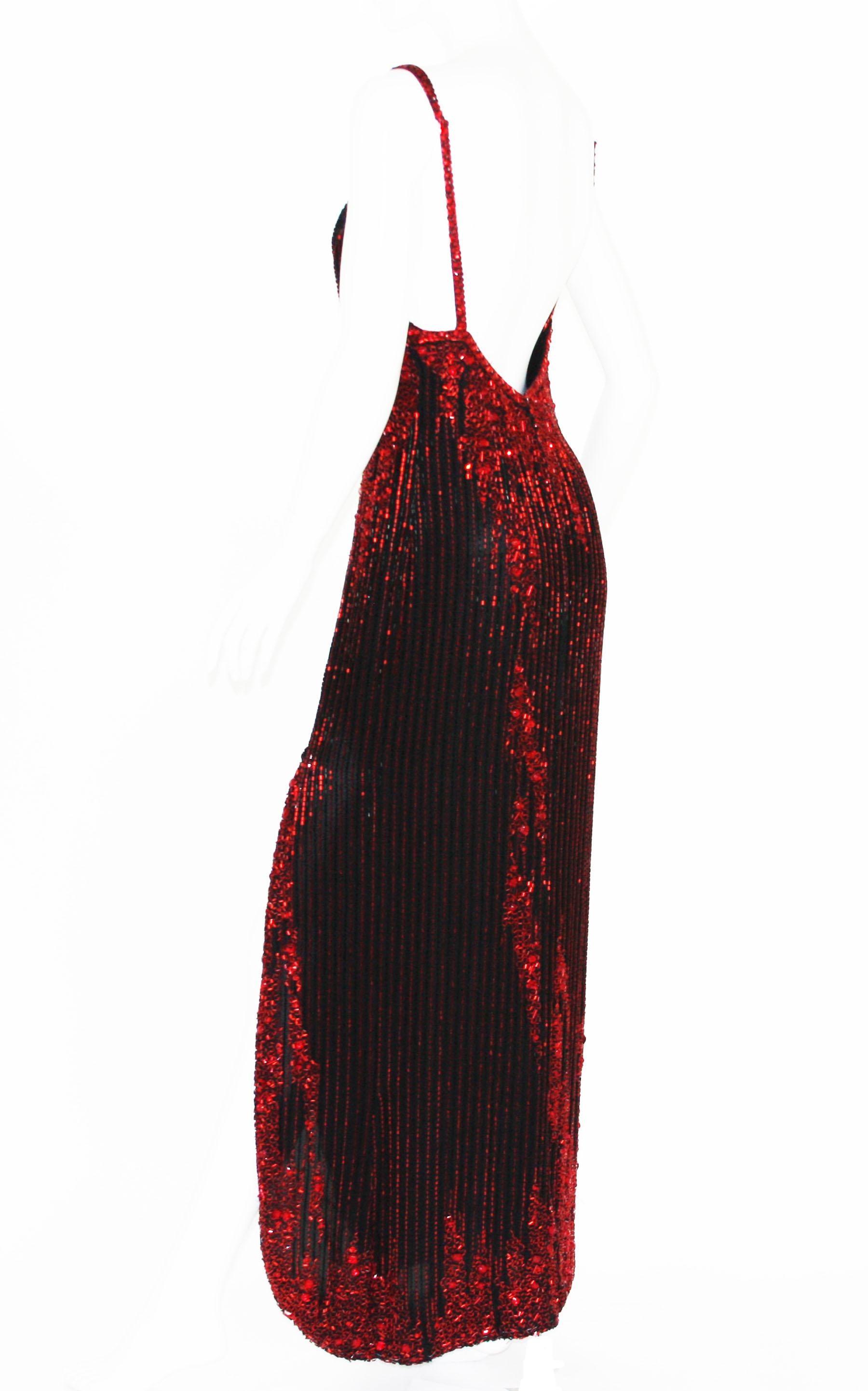 Bob Mackie 1983 Cosmopolitan Cover numérotée perlée robe longue ouverte dans le dos 6 en vente 2