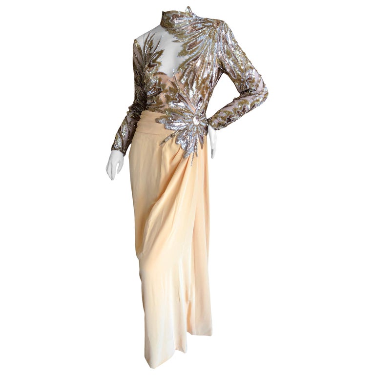 slim fit dress slacks Vintage BOB MACKIE Size 6 Cream Silver Silk Beaded Long Sleeve Dress – Sui  Generis Designer Consignment