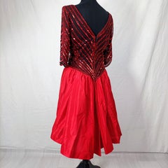 Bob Mackie Boutique red evening and cocktail dress 1980s