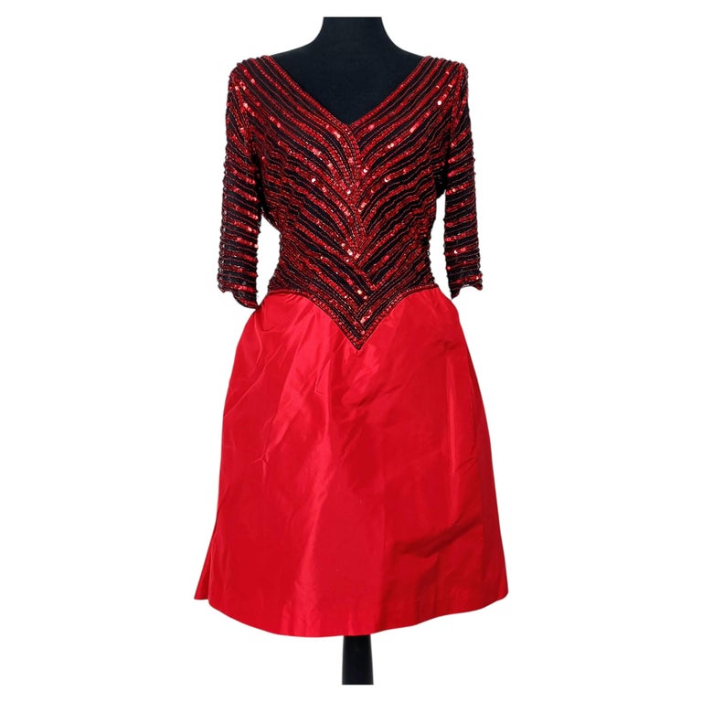 Bob Mackie Boutique Red Evening And Cocktail Dress 1980s Bob Mackie Boutique Red Evening And Cocktail Dress 1980s