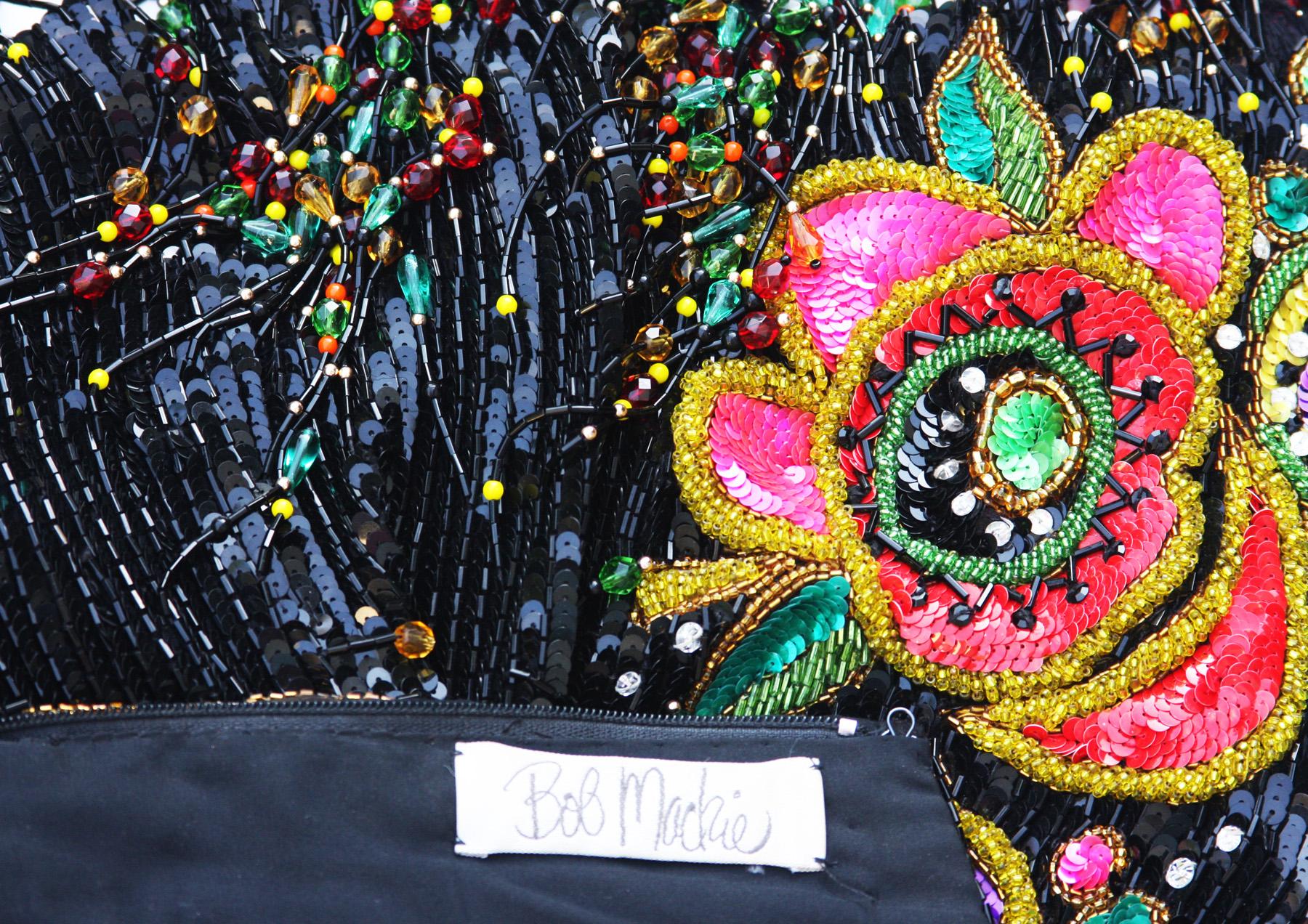 Bob Mackie Couture Exquisite Fringed Gatsby Flapper Corset Beaded Mini Dress 2