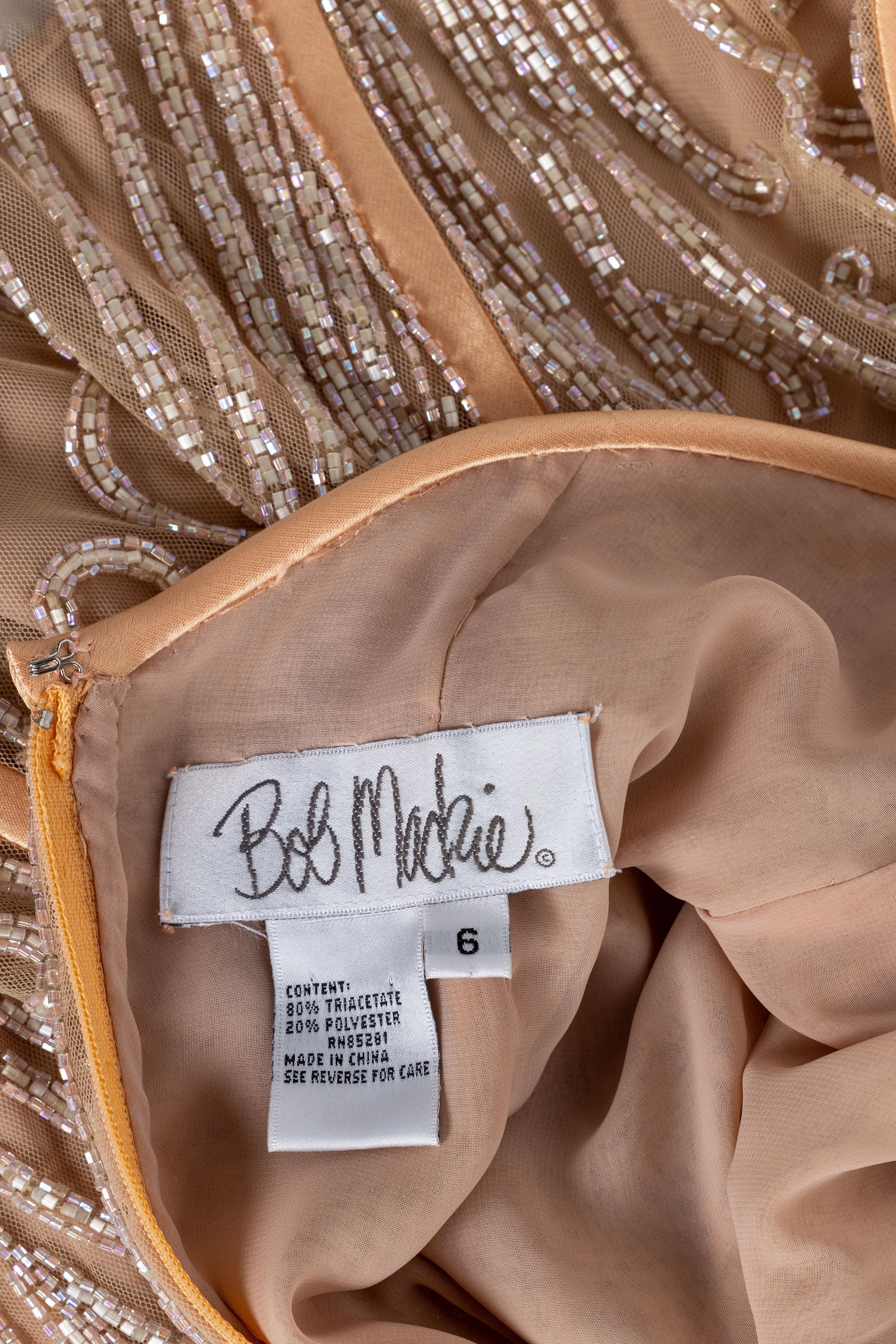  Bob Mackie Extraordinary 1990s Art Deco Beaded Gown For Sale 6