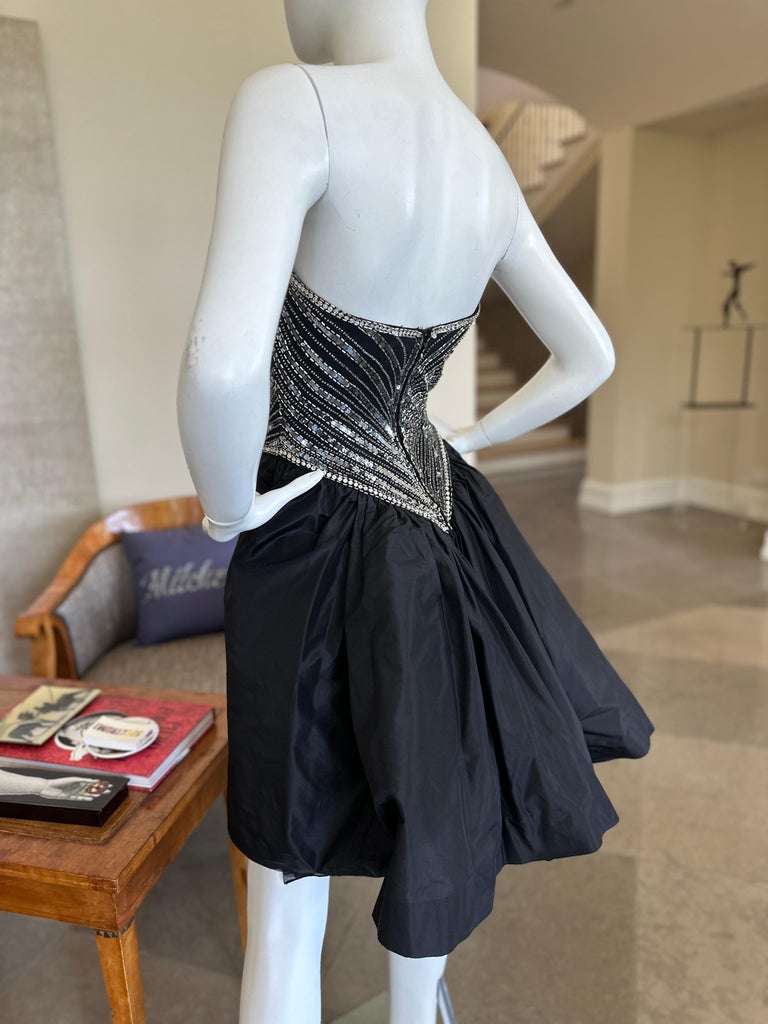 Bob Mackie for Martha Park Avenue Vintage Embellished Corset Cocktail Dress  For Sale at 1stDibs