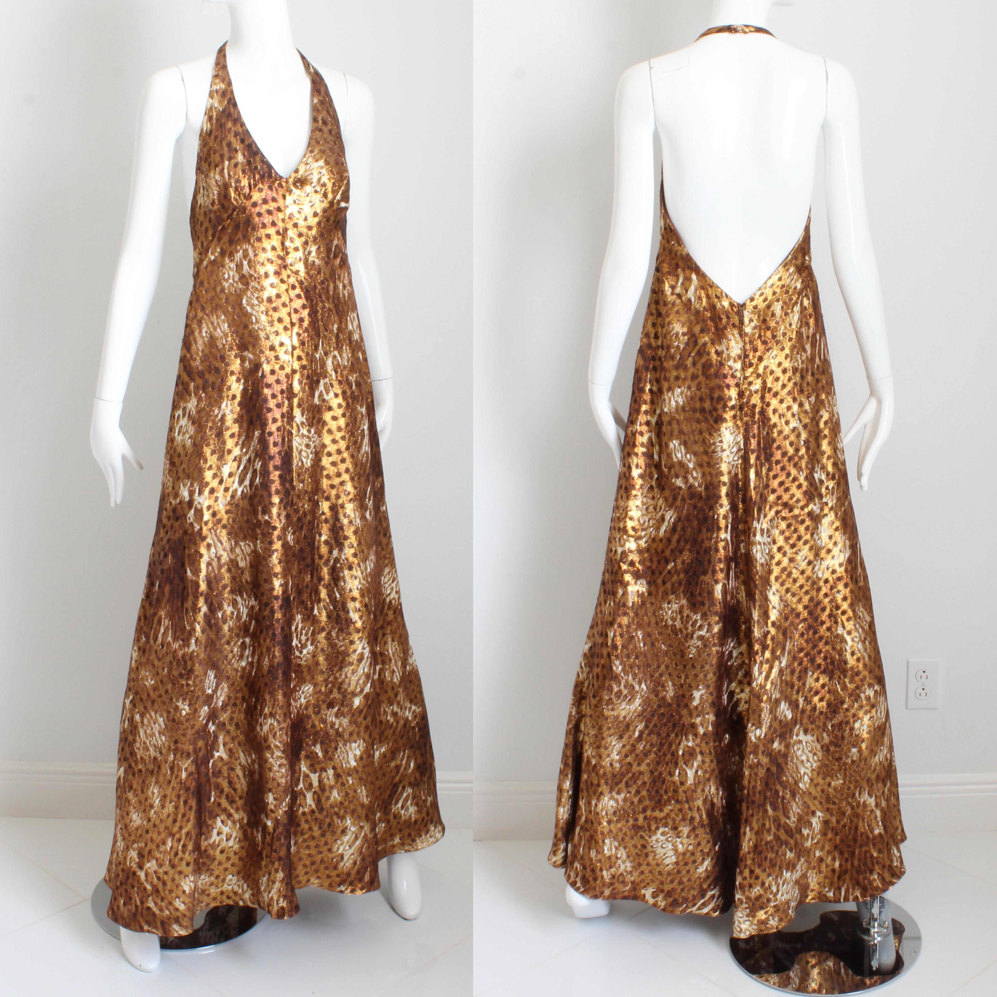 Bob Mackie Halter Dress and Feather Trim Evening Jacket 2pc Set Vintage 70s Rare For Sale 3