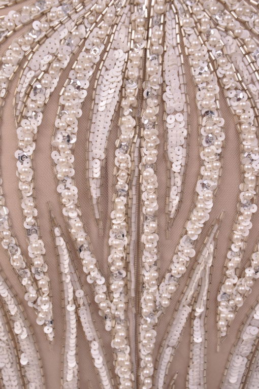 nude beaded gown