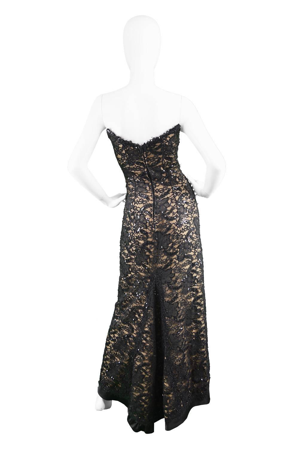 Bob Mackie Sequinned Lace Evening Gown 2