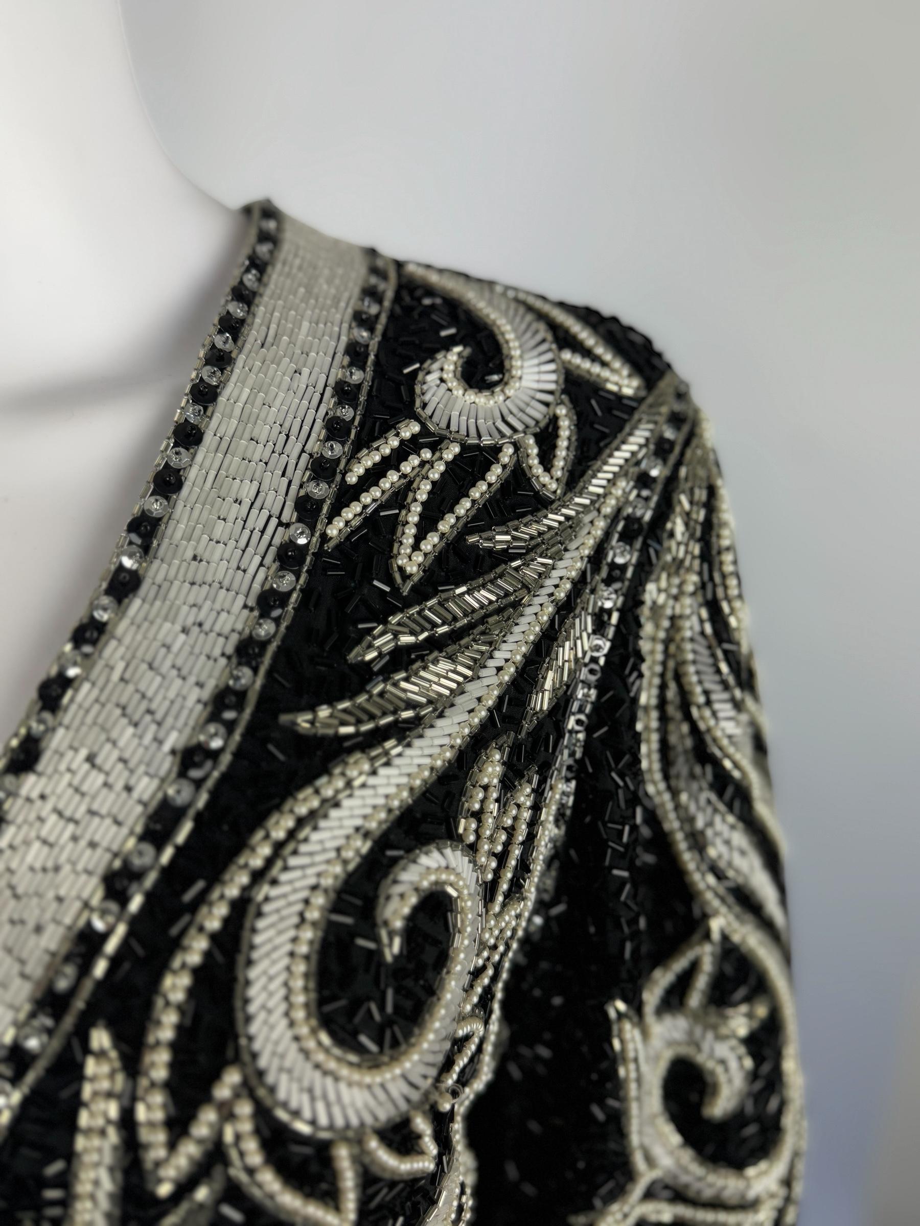 Bob Mackie Perlenbesetztes Seidenkleid, 1980er Jahre Damen im Angebot