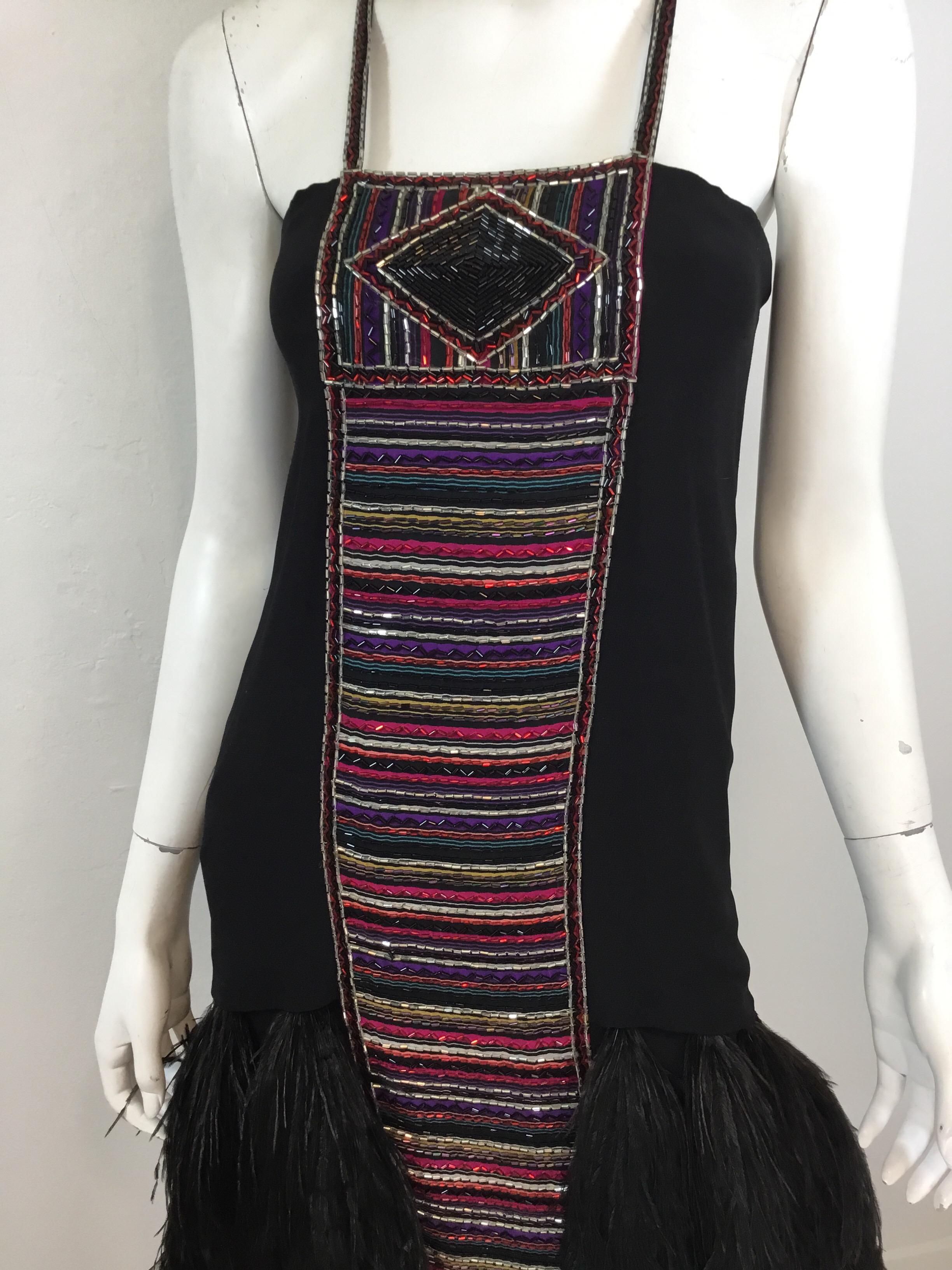 bob mackie feather dress