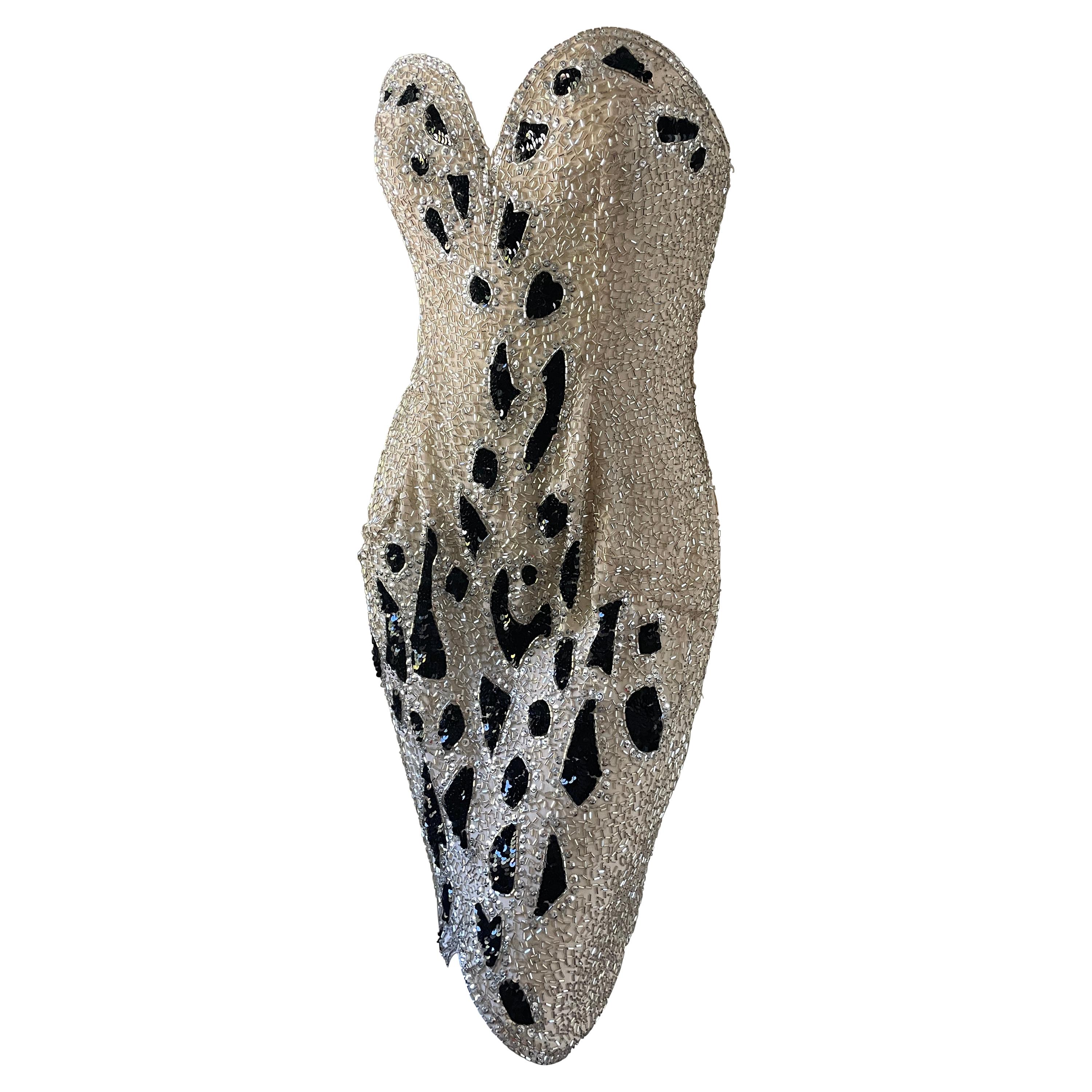 Bob Mackie 20s Inspired Beaded Gatsby "Flapper" Dress at 1stDibs bob