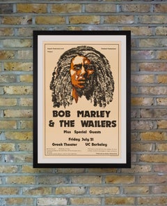 Bob Marley & The Wailers Original Vintage Concert Poster, UC Berkeley, 1978
