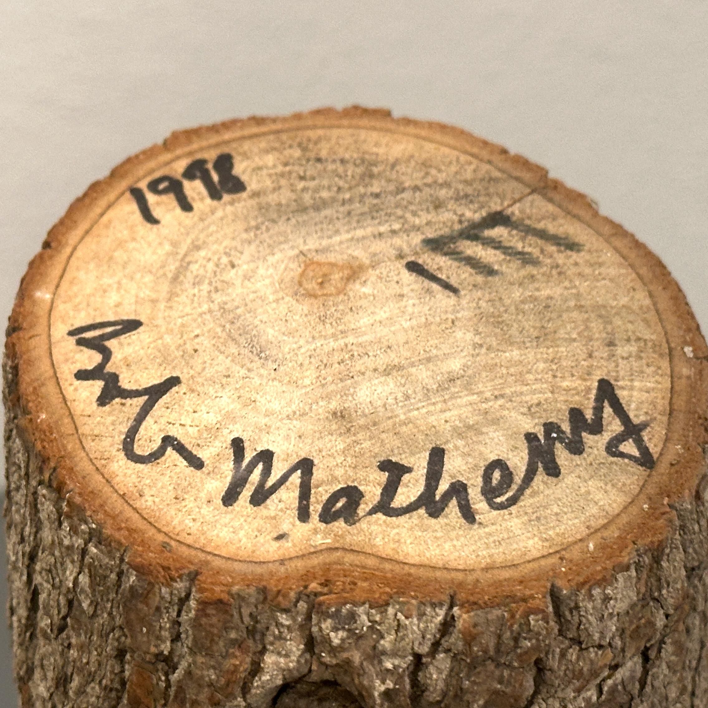 Bob Matheny Allied Crafstmen San Diego Mein Haiku Alphabet Buchstabe E Skulptur 1998 im Angebot 5