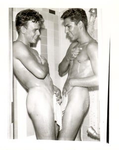 1960s Gelatin Silver Print - David Hockney Shower - Original Photograph AMG