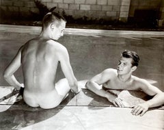 Pool Boys - 1960s Gelatin Silver Print - Original Photograph - AMG Studio Stamp