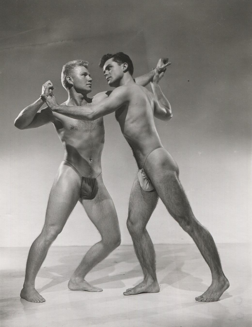 Untitled (Two Wrestlers) - Photograph by Bob Mizer