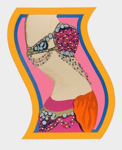 Vintage Belly Dancer, Screenprint by Bob Pardo