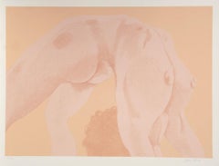 "Bent over Backwards", serigrafia firmata con figura nuda di Bob Pardo