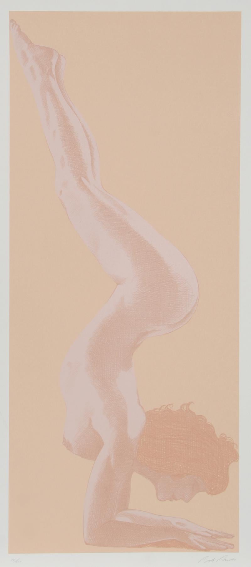 Headstand by Bob Pardo, American
Date: circa 1980
Lithograph, signed and numbered in pencil
Edition of 300
Size: 38 in. x 18.5 in. (96.52 cm x 46.99 cm)