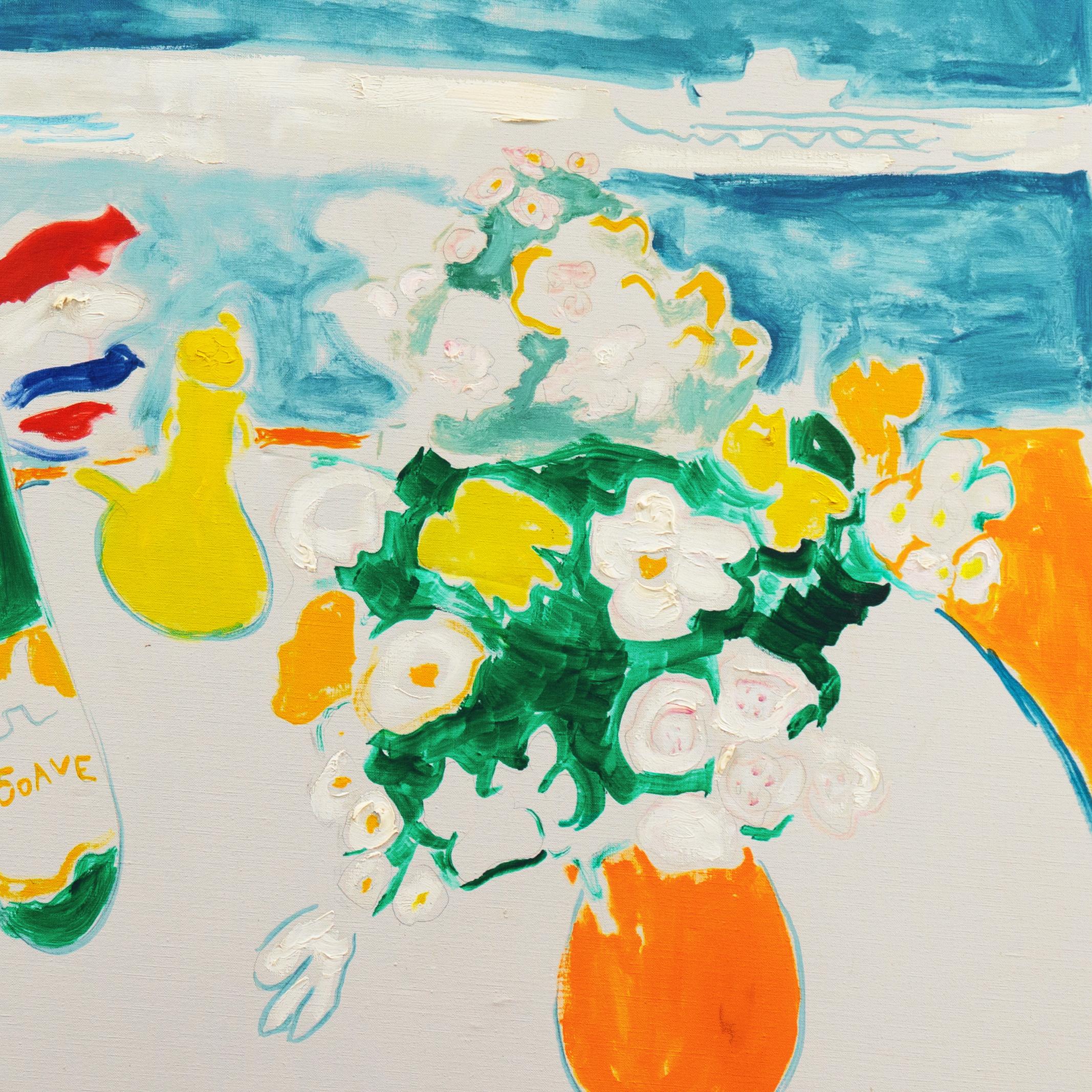'Ocean View with Flowers', New York, Art Students League, PAFA, France 1