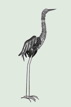 Heron – Metallskulptur von Bob Paulson – Metallskulptur – 2020