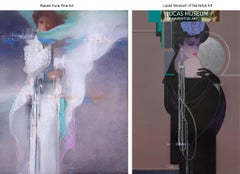 Art déco  Style Portrait de belle femme Peinture - Artistics Apocalypse Now