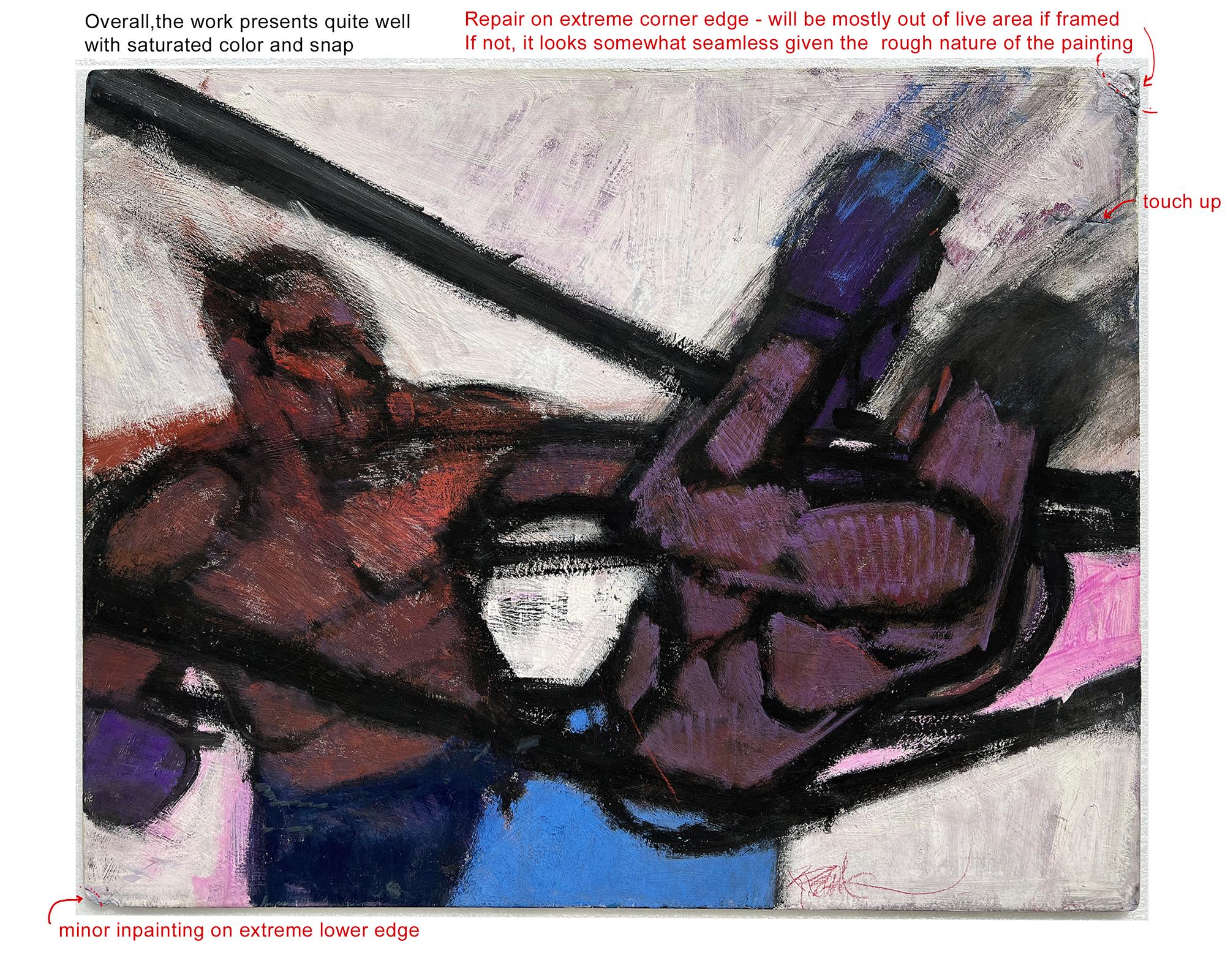 Boxer Knockout Punch - Esquire Magazine Mid- Century Sports - Action Painting For Sale 8