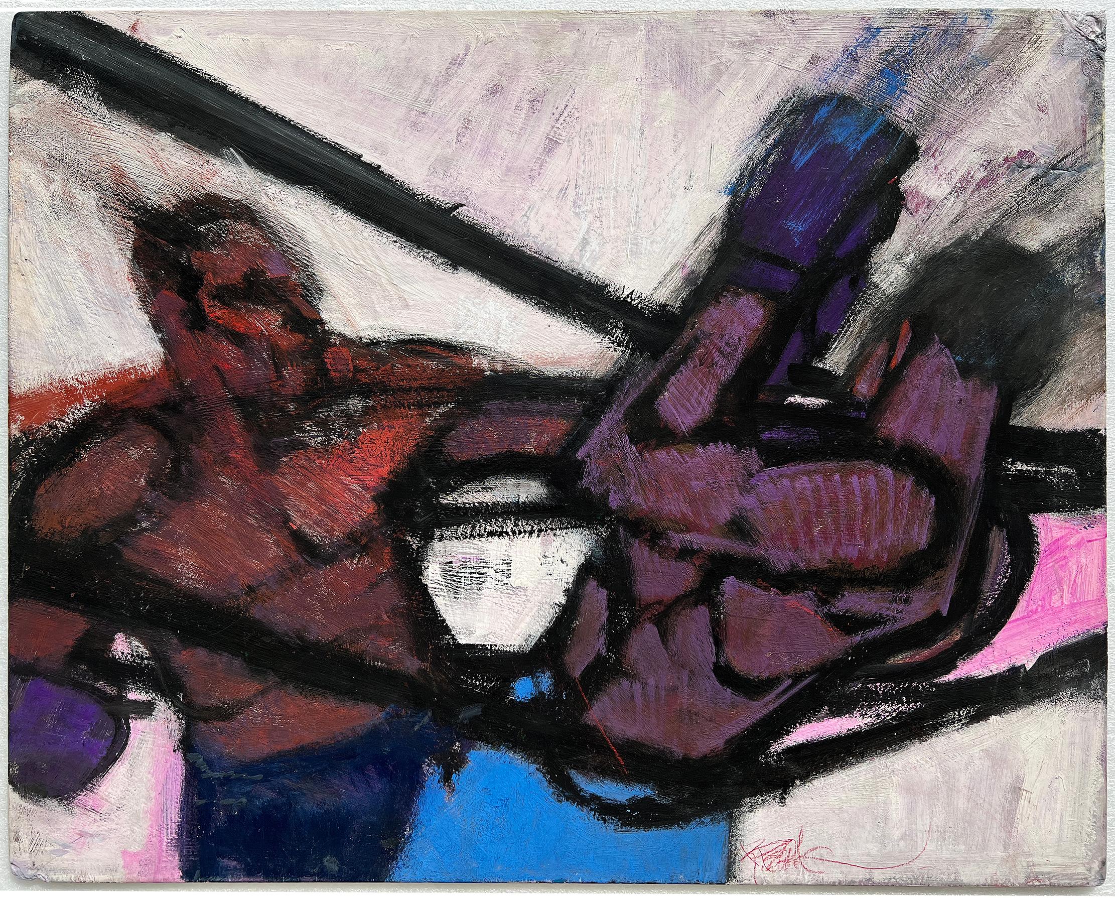 Boxer Knockout Punch - Esquire Magazine Mid- Century Sports - Action Painting For Sale 6