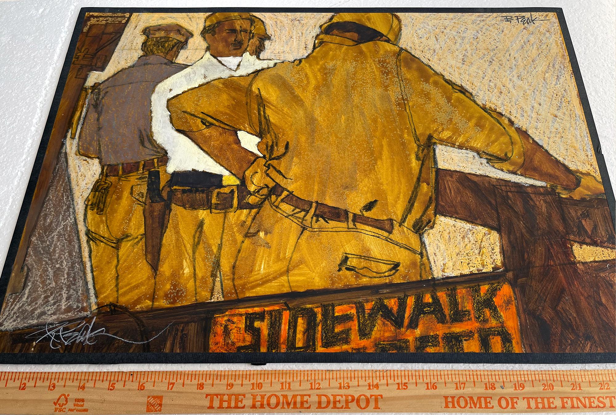 Les ouvriers de construction peints dans le style de Vuillard  Post-Impression Les Nabis - Post-impressionnisme Painting par Bob Peak