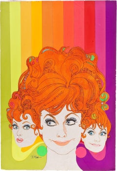 Groovy Lucille Ball, original painting for TV Guide cover