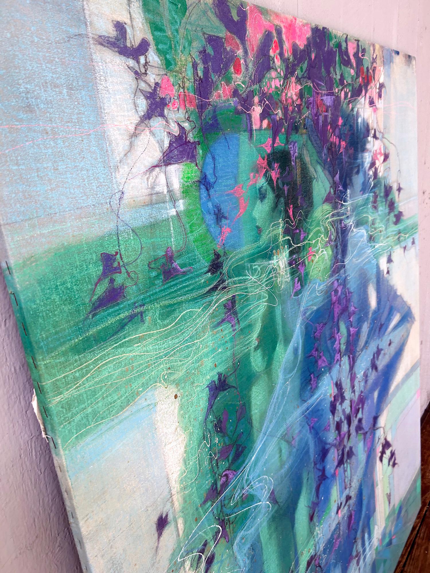 Del verano a la primavera -  Desnudo Femenino Art Nouveau Fantasía en venta 2