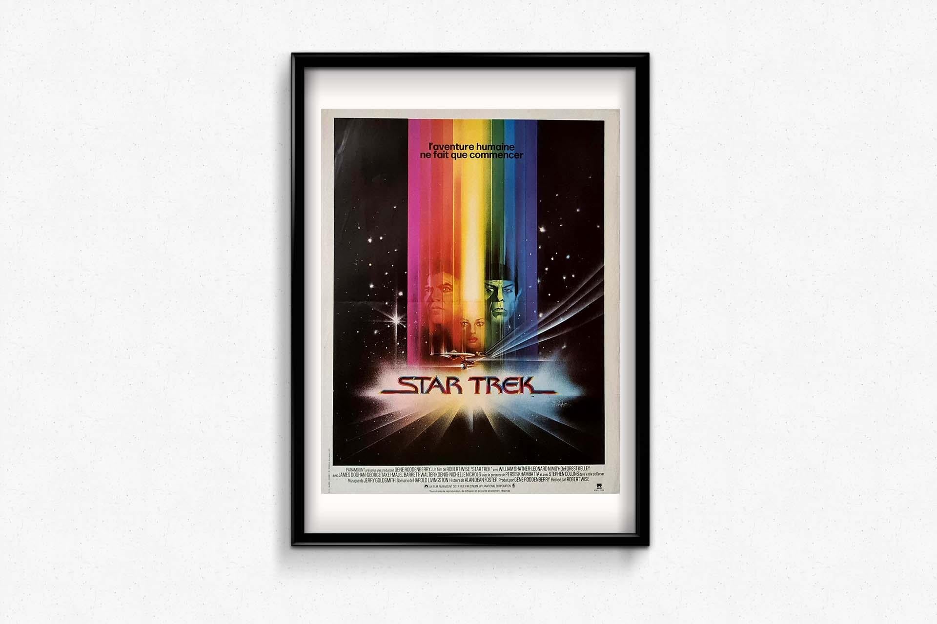 Original poster by Bob Peak for the Star Trek saga.
Since its first adaptation in 1979, it has changed several times of crews and styles. Some parts focus on adventure, others on comedy or philosophy. Each opus is different from the previous ones,