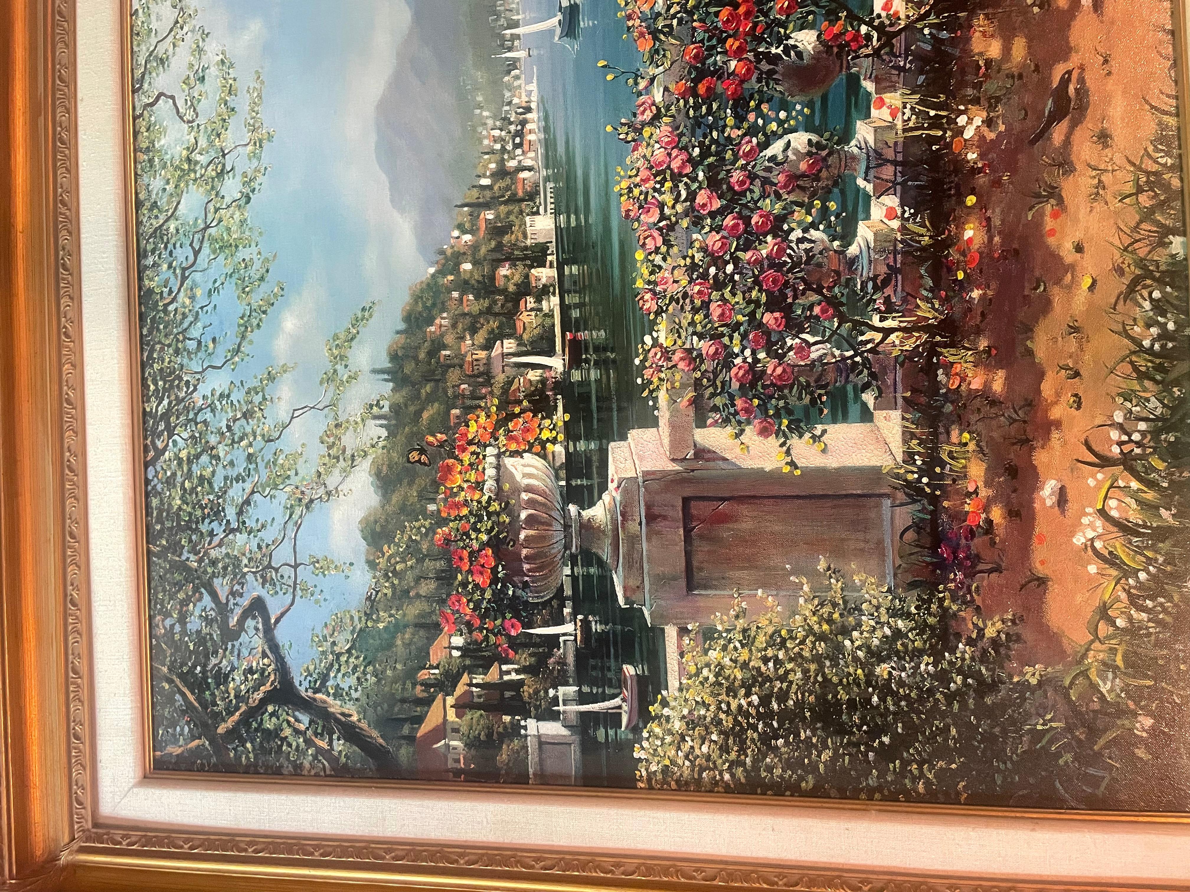 This is an Bob pejman giclee embellished print. Signed and numbered. In good condition. Measures 50x40
