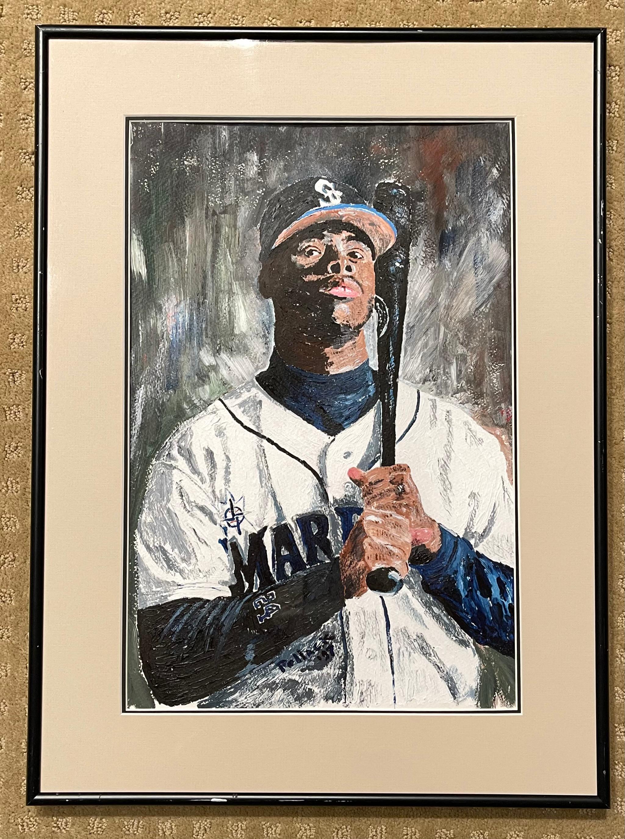 KEN GRIFFEY JR - Painting by Bob Pollack